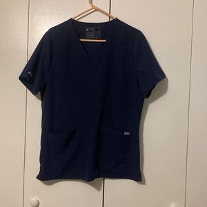 Figs Technical Collection 3 Pockets Women’s Size XL Blue Scrub Top